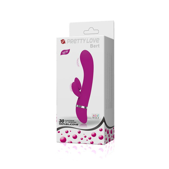 Вибратор Pretty Love Bert с клиторальным отростком - 18,8 см. Вибратор Pretty Love Bert с клиторальным отростком - 18,8 см.