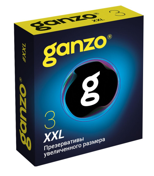 Презервативы увеличенного размера Ganzo XXL - 3 шт. Презервативы увеличенного размера Ganzo XXL - 3 шт.