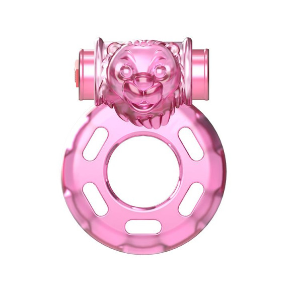 Розовое эрекционное кольцо с вибрацией Pink Bear Розовое эрекционное кольцо с вибрацией Pink Bear