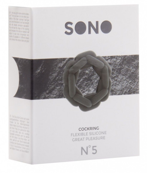 Серое эрекционное кольцо SONO №5 Серое эрекционное кольцо SONO №5