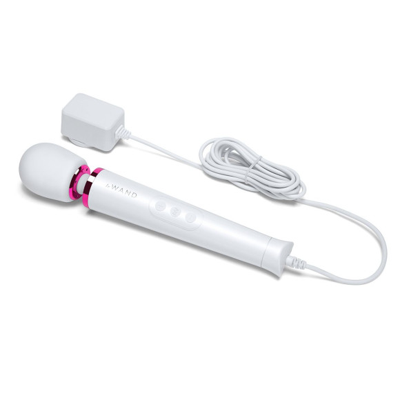 Белый проводной вибратор Le Wand Petite Vibrating Massager - 25 см. Белый проводной вибратор Le Wand Petite Vibrating Massager - 25 см.