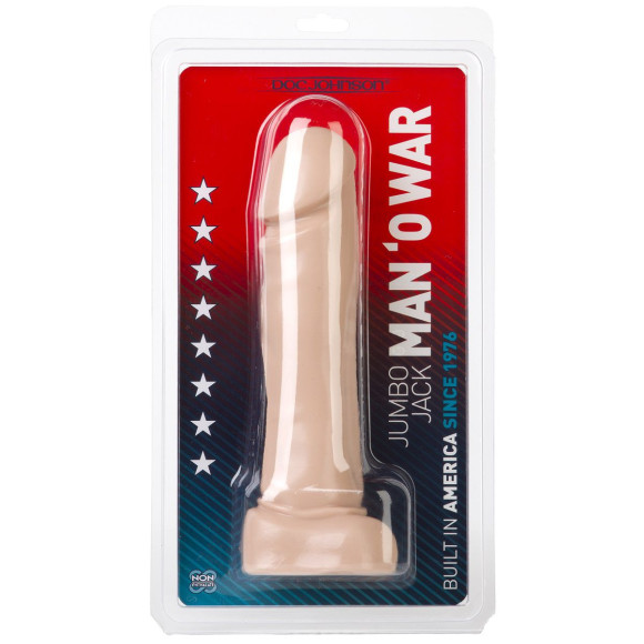 Телесный дилдо Jumbo Jack MAN O WAR - 25 см. Телесный дилдо Jumbo Jack MAN O WAR - 25 см.