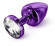 Фиолетовый анальный плаг Anni Magnet T1 Purple Cristal/blue с 2 заменяемыми кристаллами - 6 см. Фиолетовый анальный плаг Anni Magnet T1 Purple Cristal/blue с 2 заменяемыми кристаллами - 6 см.