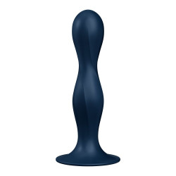 Темно-синий фаллоимитатор Double Ball-R - 17,8 см. Темно-синий фаллоимитатор Double Ball-R - 17,8 см.