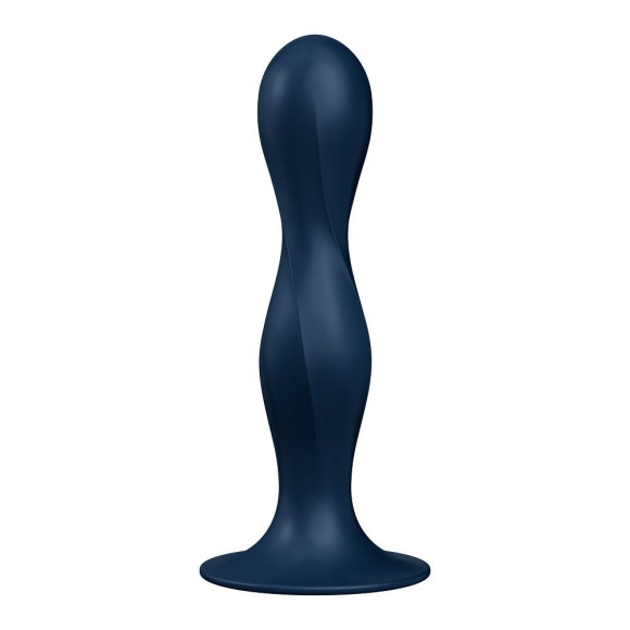 Темно-синий фаллоимитатор Double Ball-R - 17,8 см. Темно-синий фаллоимитатор Double Ball-R - 17,8 см.