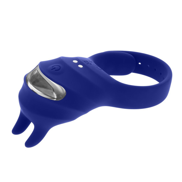 Синее эрекционное виброкольцо с клиторальной подушечкой и пультом ДУ Adjustable Fun Ring Синее эрекционное виброкольцо с клиторальной подушечкой и пультом ДУ Adjustable Fun Ring