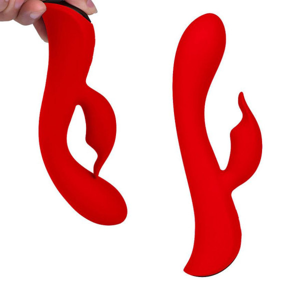 Красный вибромассажер-кролик 5 Silicone Bunny Love - 19,1 см. Красный вибромассажер-кролик 5 Silicone Bunny Love - 19,1 см.