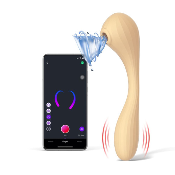 Желтый вибратор Magic Motion Bobi с вакуумной стимуляцией Желтый вибратор Magic Motion Bobi с вакуумной стимуляцией
