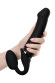 Черный безремневой вибрострапон Vibrating Bendable Strap-On - size L Черный безремневой вибрострапон Vibrating Bendable Strap-On - size L