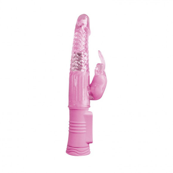 Розовый хай-тек вибромассажёр Deluxe Slim Rabbit с клиторальным зайчиком - 22,8 см. Розовый хай-тек вибромассажёр Deluxe Slim Rabbit с клиторальным зайчиком - 22,8 см.