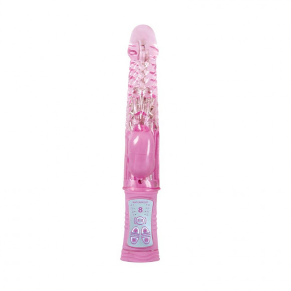 Розовый хай-тек вибромассажёр Deluxe Slim Rabbit с клиторальным зайчиком - 22,8 см. Розовый хай-тек вибромассажёр Deluxe Slim Rabbit с клиторальным зайчиком - 22,8 см.