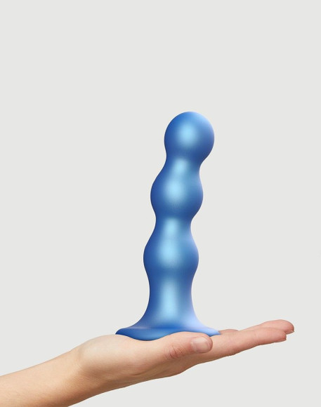 Голубая насадка Strap-On-Me Dildo Plug Balls size L Голубая насадка Strap-On-Me Dildo Plug Balls size L