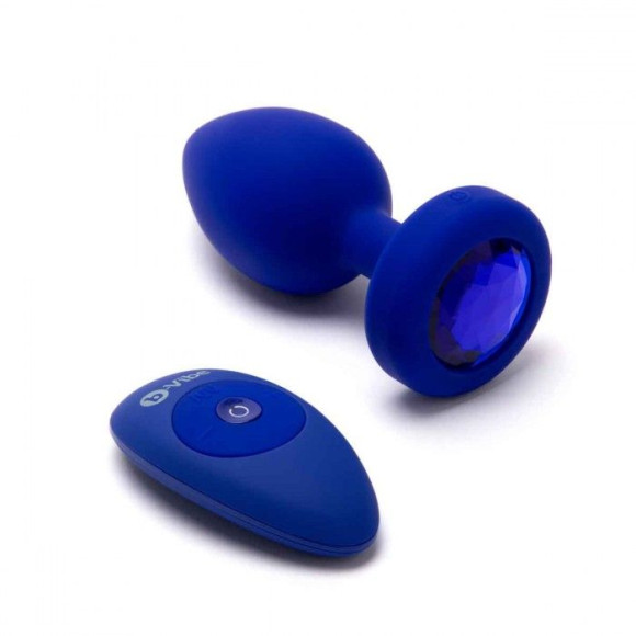 Синяя вибропробка Vibrating Jewel Plug L/XL - 11 см. Синяя вибропробка Vibrating Jewel Plug L/XL - 11 см.