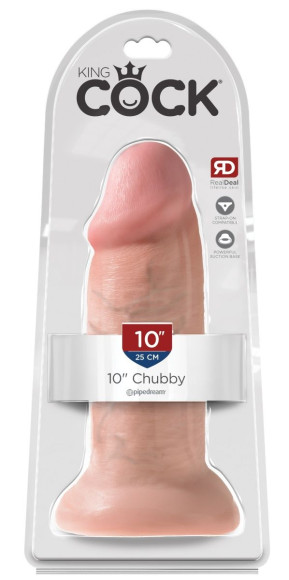Телесный фаллоимитатор King Cock 10 Chubby - 25 см. Телесный фаллоимитатор King Cock 10 Chubby - 25 см.