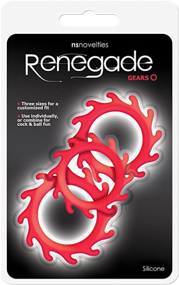 Набор из 3 красных эрекционных колец Renegade Gears Набор из 3 красных эрекционных колец Renegade Gears
