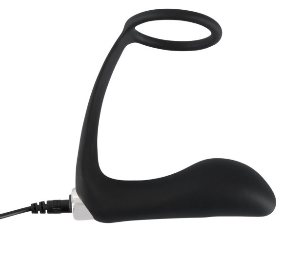 Черное эрекционное кольцо с анальной вибропробкой Vibrating Ring & Plug Черное эрекционное кольцо с анальной вибропробкой Vibrating Ring & Plug