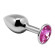 Серебристая анальная втулка с розовым кристаллом Mini Metal Butt Plug Size S - 7 см. Серебристая анальная втулка с розовым кристаллом Mini Metal Butt Plug Size S - 7 см.