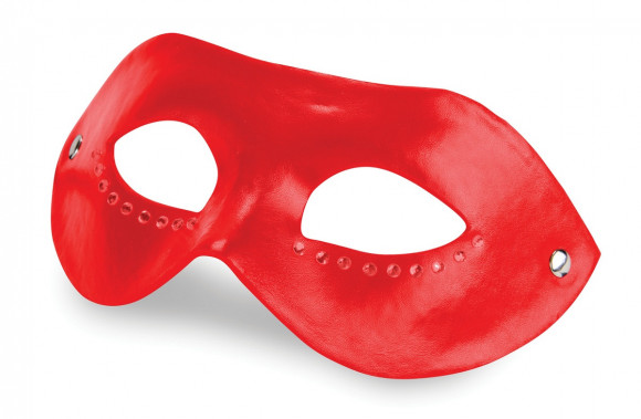 Красная кожаная маска со стразами Diamond Mask Красная кожаная маска со стразами Diamond Mask