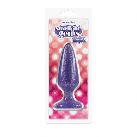 Фиолетовая анальная пробка STARLIGHT G BOOTY BOPPERS L - 15 см. Фиолетовая анальная пробка STARLIGHT G BOOTY BOPPERS L - 15 см.