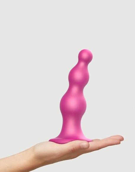 Розовая насадка Strap-On-Me Dildo Plug Beads size L Розовая насадка Strap-On-Me Dildo Plug Beads size L