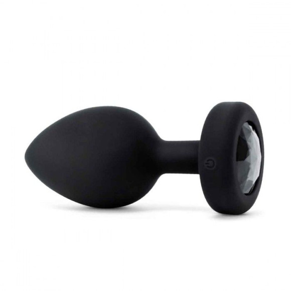 Черная вибропробка Vibrating Jewel Plug XXL - 12 см. Черная вибропробка Vibrating Jewel Plug XXL - 12 см.