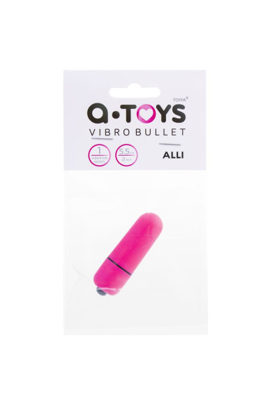 Розовая вибропуля A-Toys Alli - 5,5 см. Розовая вибропуля A-Toys Alli - 5,5 см.