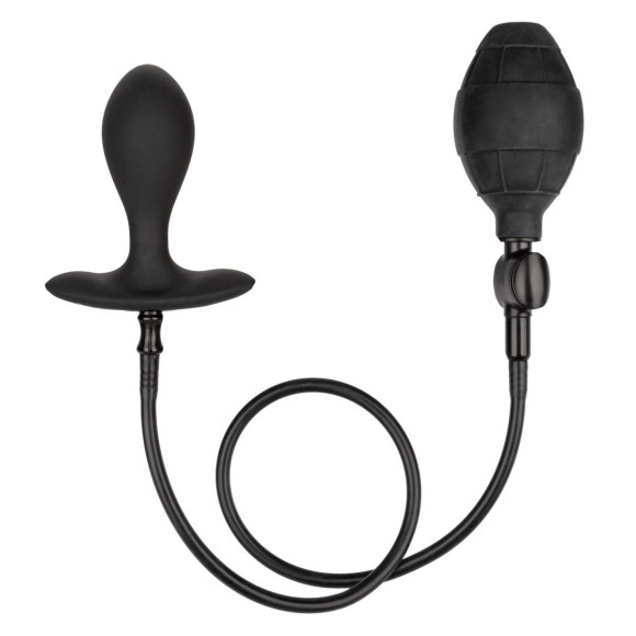 Черная расширяющаяся анальная пробка Weighted Silicone Inflatable Plug M Черная расширяющаяся анальная пробка Weighted Silicone Inflatable Plug M