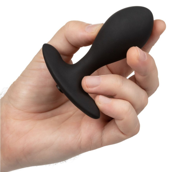 Черная расширяющаяся анальная пробка Weighted Silicone Inflatable Plug M Черная расширяющаяся анальная пробка Weighted Silicone Inflatable Plug M