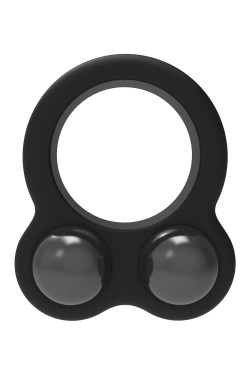 Черное эрекционное кольцо с утяжелителями Cockring Dual Weight Черное эрекционное кольцо с утяжелителями Cockring Dual Weight
