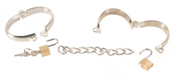 Металлические наручники Metal Handcuffs с замочками Металлические наручники Metal Handcuffs с замочками