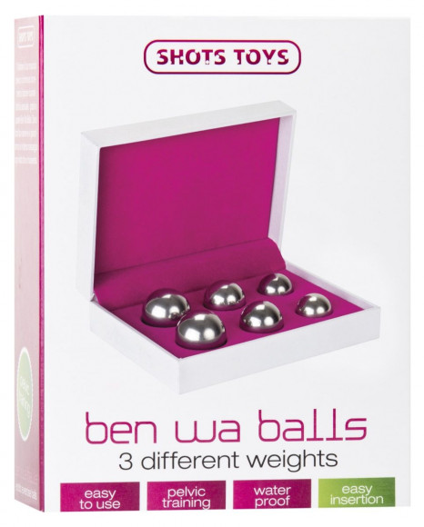 Набор из 6 серебристых вагинальных шариков Ben Wa Balls Set Набор из 6 серебристых вагинальных шариков Ben Wa Balls Set