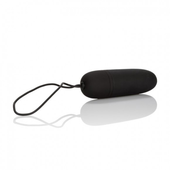 Чёрное виброяйцо Silicone Remote Bullet с пультом ДУ