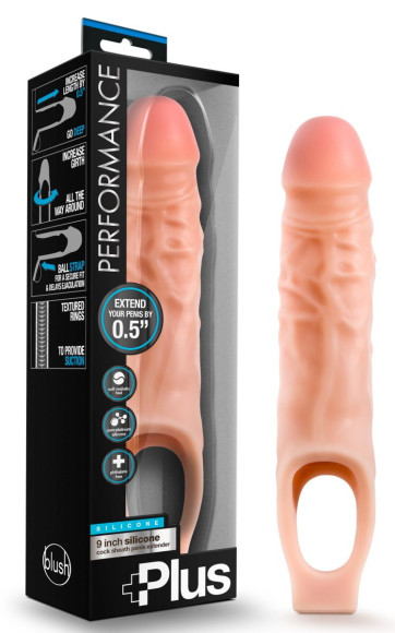 Телесный реалистичный фаллоудлинитель 9 Inch Silicone Cock Sheath Penis Extender - 22,86 см. Телесный реалистичный фаллоудлинитель 9 Inch Silicone Cock Sheath Penis Extender - 22,86 см.