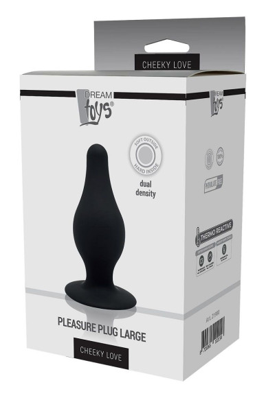 Черный анальный стимулятор DUAL DENSITY PLEASURE PLUG L - 10,2 см. Черный анальный стимулятор DUAL DENSITY PLEASURE PLUG L - 10,2 см.