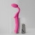 Ярко-розовый безремневой страпон Strap-on-me Vibrating Bendable Strap-On size L