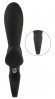 Черный вибратор с функцией расширения Inflatable Triple Vibrator - 18,9 см.