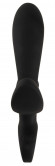 Черный вибратор с функцией расширения Inflatable Triple Vibrator - 18,9 см.