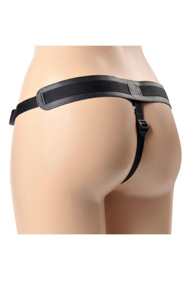 Чёрные трусики с плугом HARNESS Trapper - размер XS-M Чёрные трусики с плугом HARNESS Trapper - размер XS-M