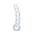 Изогнутный прозрачный стимулятор Beaded Dildo - 13 см.
