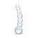Изогнутный прозрачный стимулятор Beaded Dildo - 13 см.