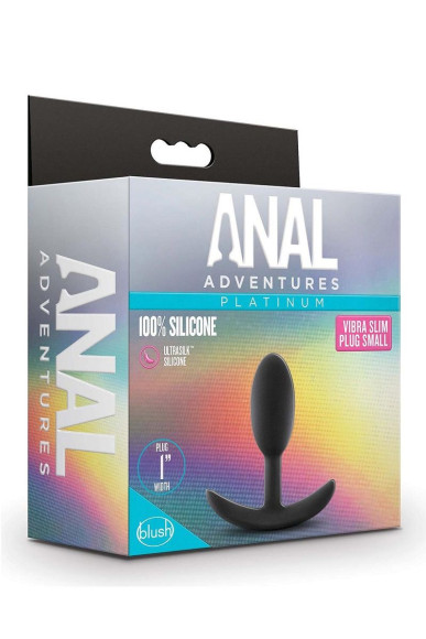 Черный анальный стимулятор Vibra Slim Plug Small - 8,8 см. Черный анальный стимулятор Vibra Slim Plug Small - 8,8 см.