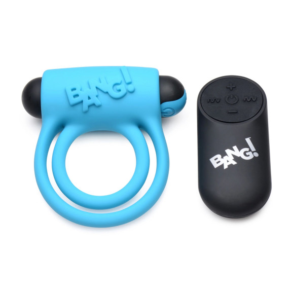 Голубое эрекционное виброкольцо 28X Remote Control Vibrating Cock Ring & Bullet Голубое эрекционное виброкольцо 28X Remote Control Vibrating Cock Ring & Bullet