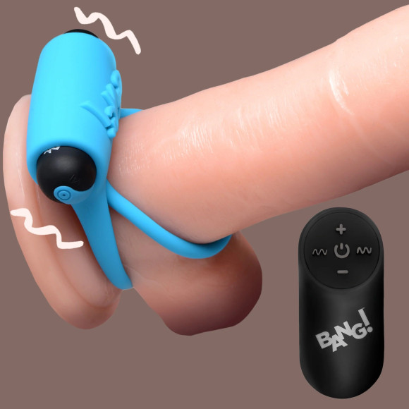Голубое эрекционное виброкольцо 28X Remote Control Vibrating Cock Ring & Bullet Голубое эрекционное виброкольцо 28X Remote Control Vibrating Cock Ring & Bullet