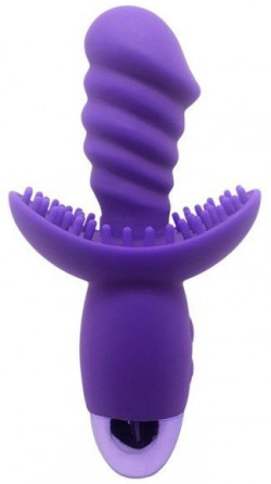 Фиолетовый вибратор INDULGENCE Rechargeable Wild Ride - 16,5 см. Фиолетовый вибратор INDULGENCE Rechargeable Wild Ride - 16,5 см.