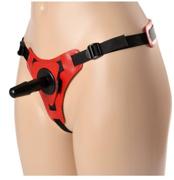 Красно-чёрные трусики с плугом HARNESS Trapper - размер M-XL Красно-чёрные трусики с плугом HARNESS Trapper - размер M-XL