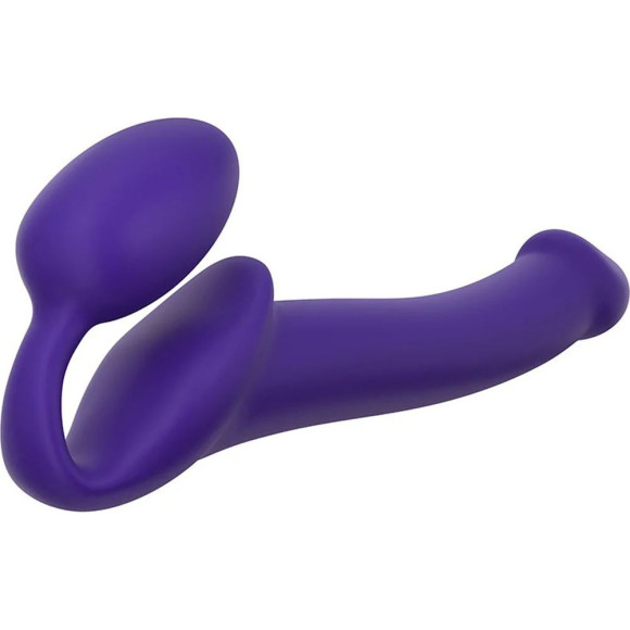 Фиолетовый безремневой страпон Silicone Bendable Strap-On - size M Фиолетовый безремневой страпон Silicone Bendable Strap-On - size M