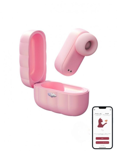 Розовый вакуумный стимулятор клитора Alggie Earphone с управлением через приложение Розовый вакуумный стимулятор клитора Alggie Earphone с управлением через приложение