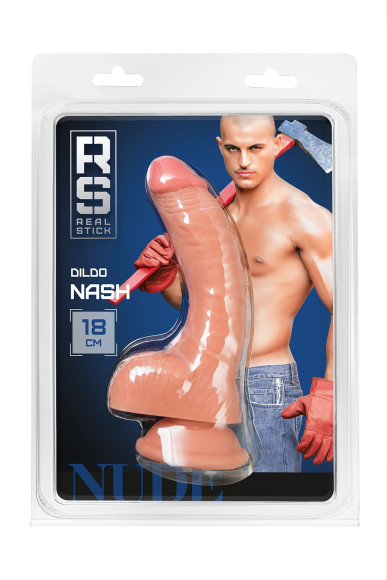 Телесный фаллоимитатор Nash - 18 см. Телесный фаллоимитатор Nash - 18 см.