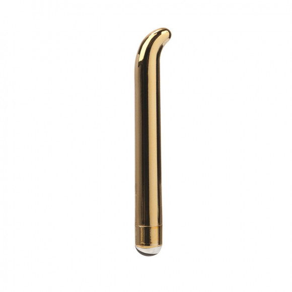 Золотистый вибратор с загнутым кончиком 5-Function Precious Metal Slims Slender G s - 14 см. Золотистый вибратор с загнутым кончиком 5-Function Precious Metal Slims Slender G s - 14 см.