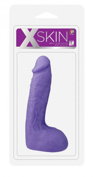 Фиолетовый фаллоимитатор-массажер XSKIN 7 PVC DONG - 18 см. Фиолетовый фаллоимитатор-массажер XSKIN 7 PVC DONG - 18 см.